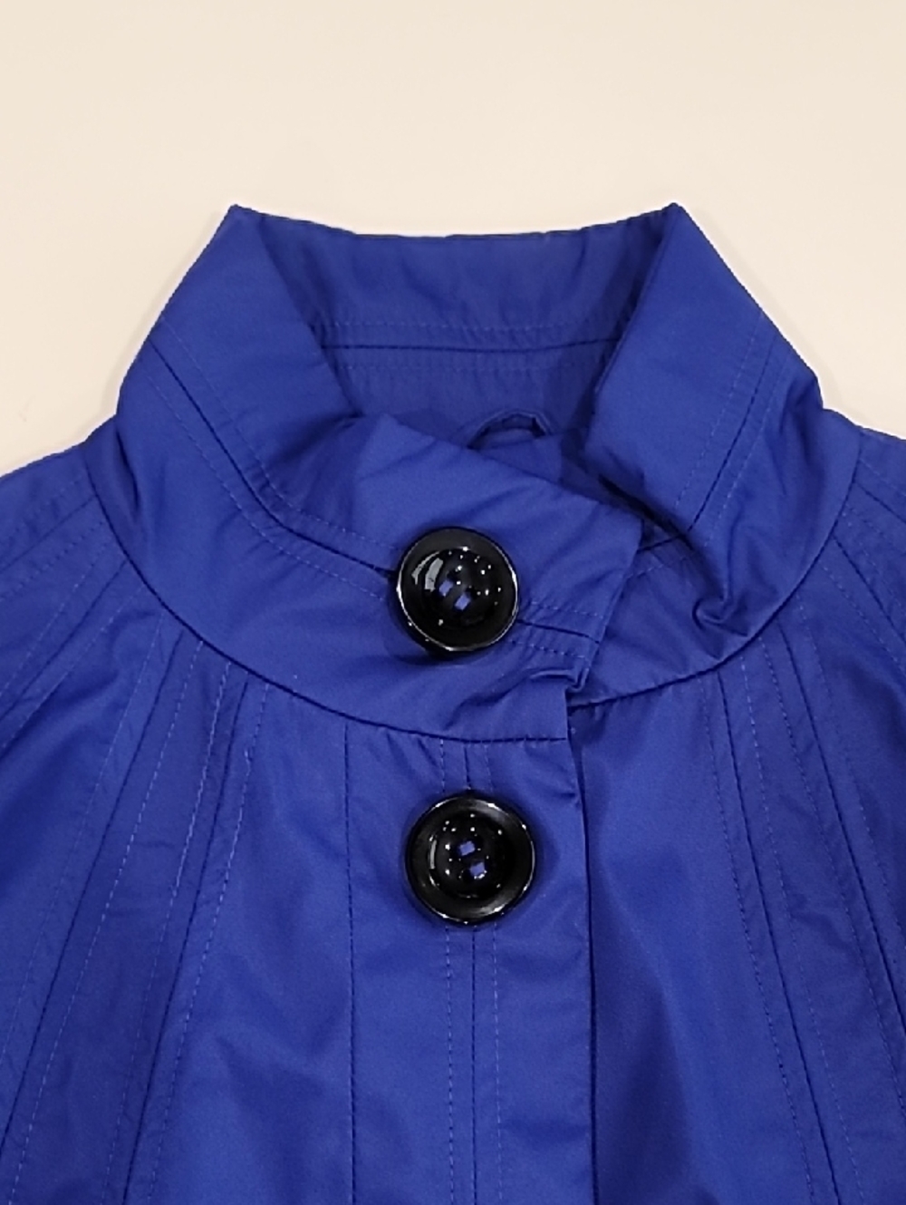 Black Rivet Coquette Short Flare Button-Front Jacket Cobalt Blue Small - Picture 6 of 15